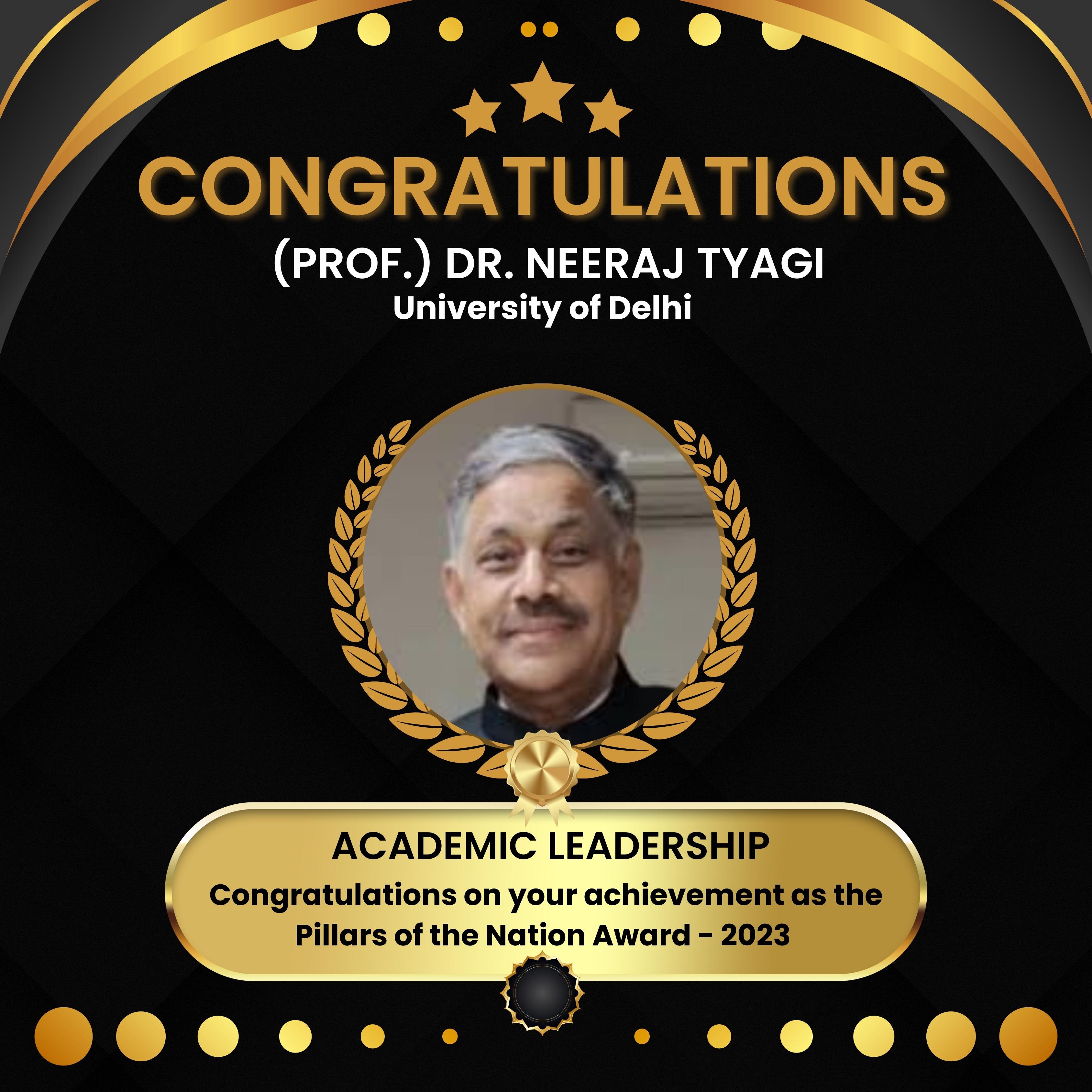  (Prof.) Dr. Neeraj Tyagi